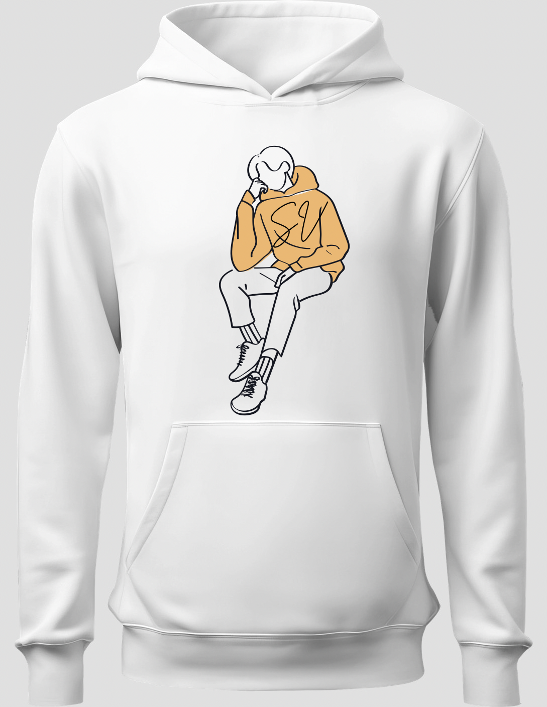 SV White Graphic Men’s Hoodie